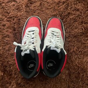 White black and red Nike Sneakers
